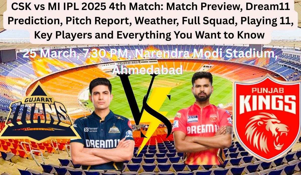 GT vs PBKS IPL 2025 5th Match Preview: Live Updates, Fantasy Tips & Winning Predictions