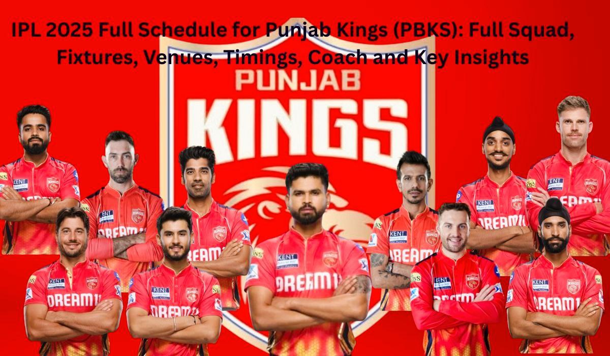 IPL 2025 Full Schedule PBKS