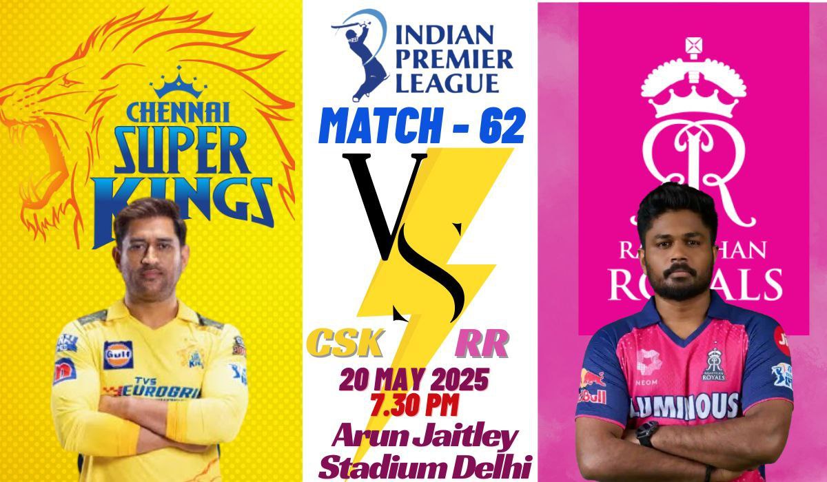 CSK vs RR Dream11 Prediction: 5 Must-Know Tips for IPL 2025 Match 62