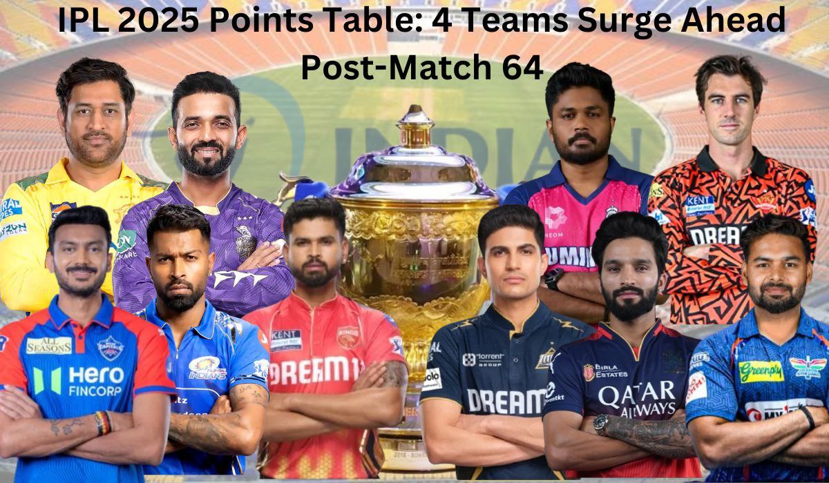 IPL 2025 Points Table: 4 Teams Surge Ahead Post-Match 64