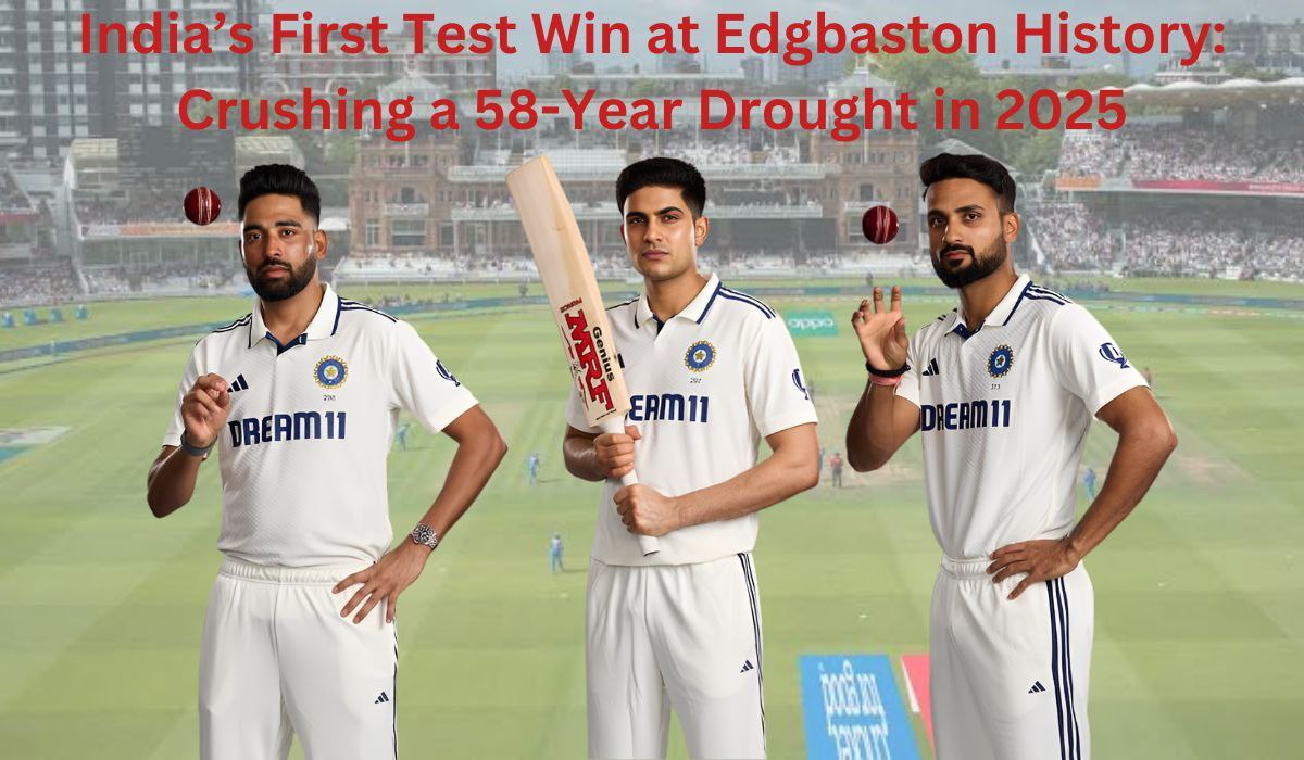 India’s First Test Win at Edgbaston History: Crushing a 58-Year Drought in 2025