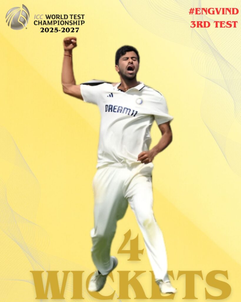 washington sundar lords 2025 wickets celeb