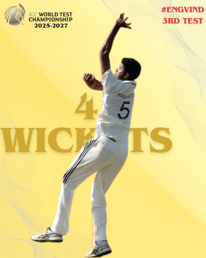 washington sundar lords 2025 wickets celebration