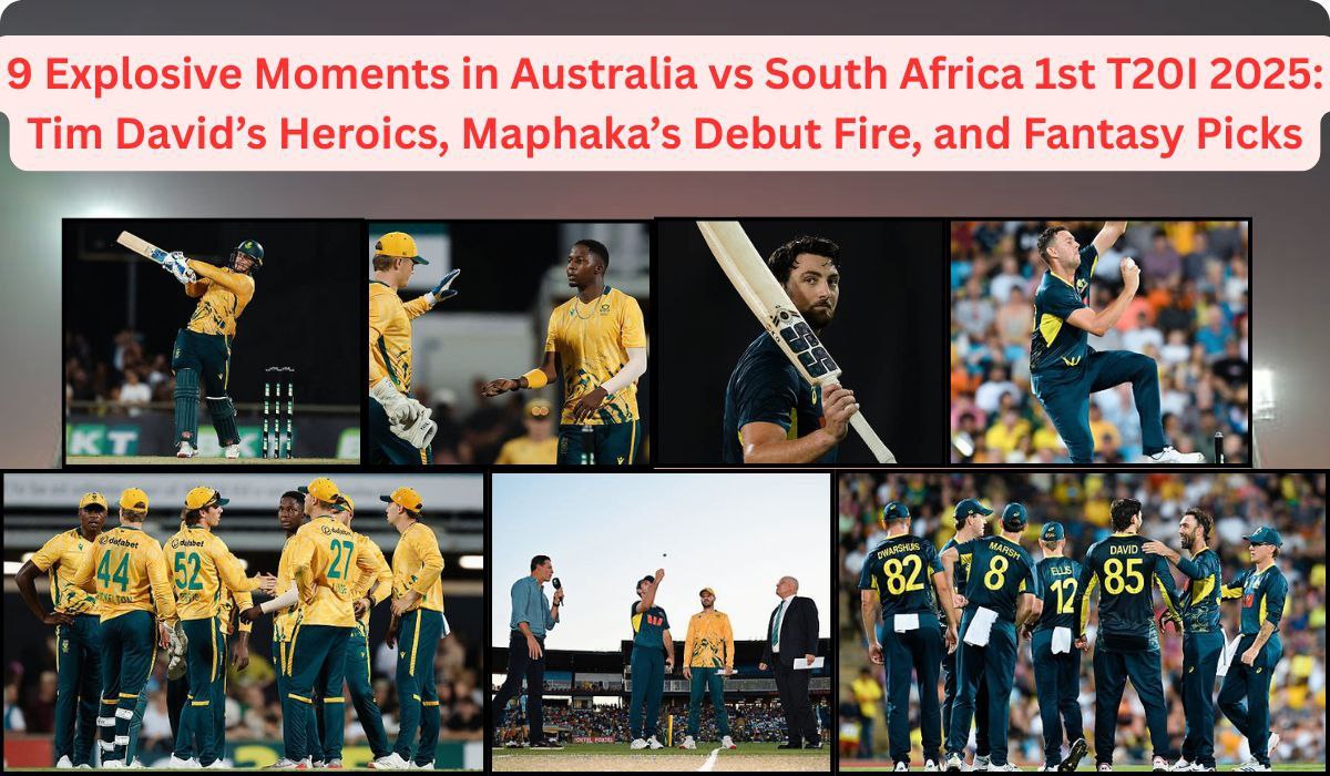 9 Explosive Moments in Australia vs South Africa 1st T20I 2025: Tim David’s Heroics, Maphaka’s Debut Fire, and Fantasy Picks