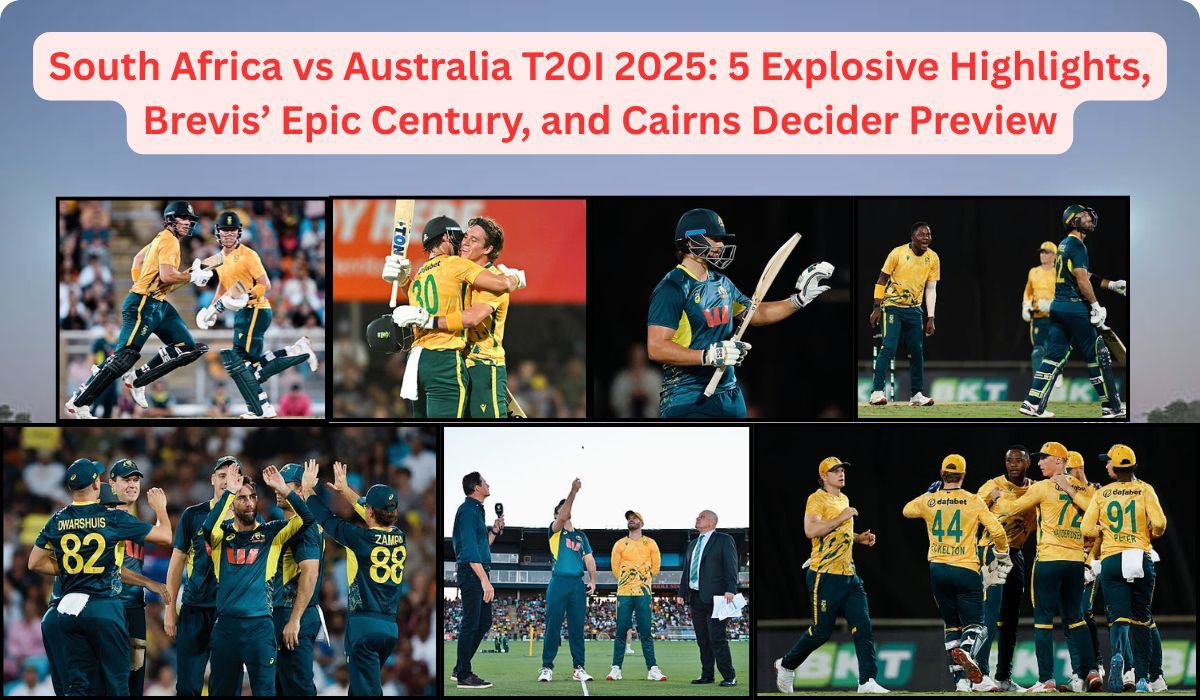 South Africa vs Australia T20I 2025: 5 Explosive Highlights, Brevis’ Epic Century, and Cairns Decider Preview