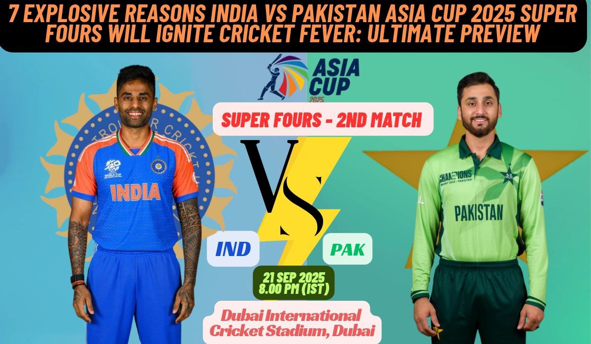 7 Explosive Reasons India vs Pakistan Asia Cup 2025 Super Fours Will Ignite Cricket Fever: Ultimate Preview