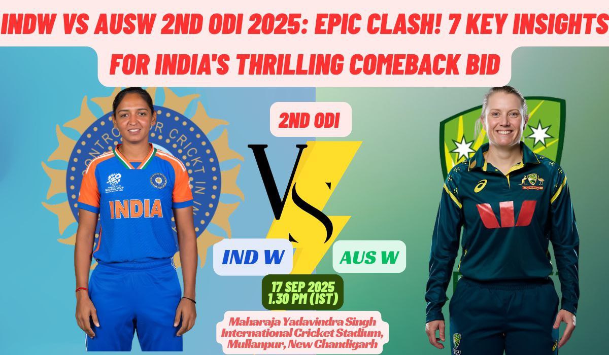 INDW vs AUSW 2nd ODI 2025: Epic Clash! 7 Key Insights for India's Thrilling Comeback Bid