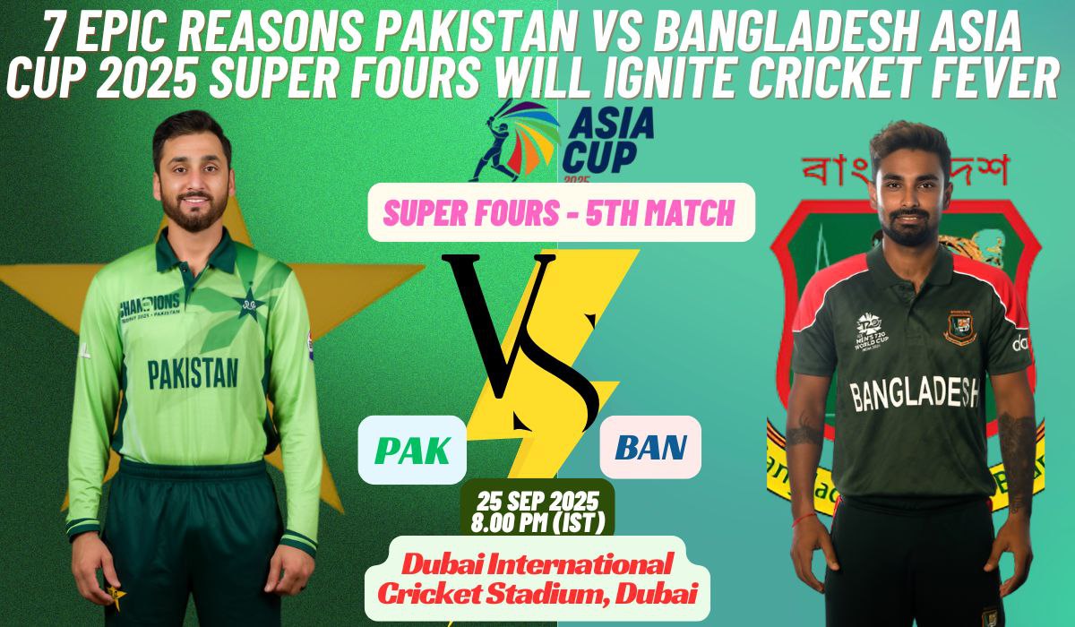 7 Epic Reasons Pakistan vs Bangladesh Asia Cup 2025 Super Fours Will Ignite Cricket Fever