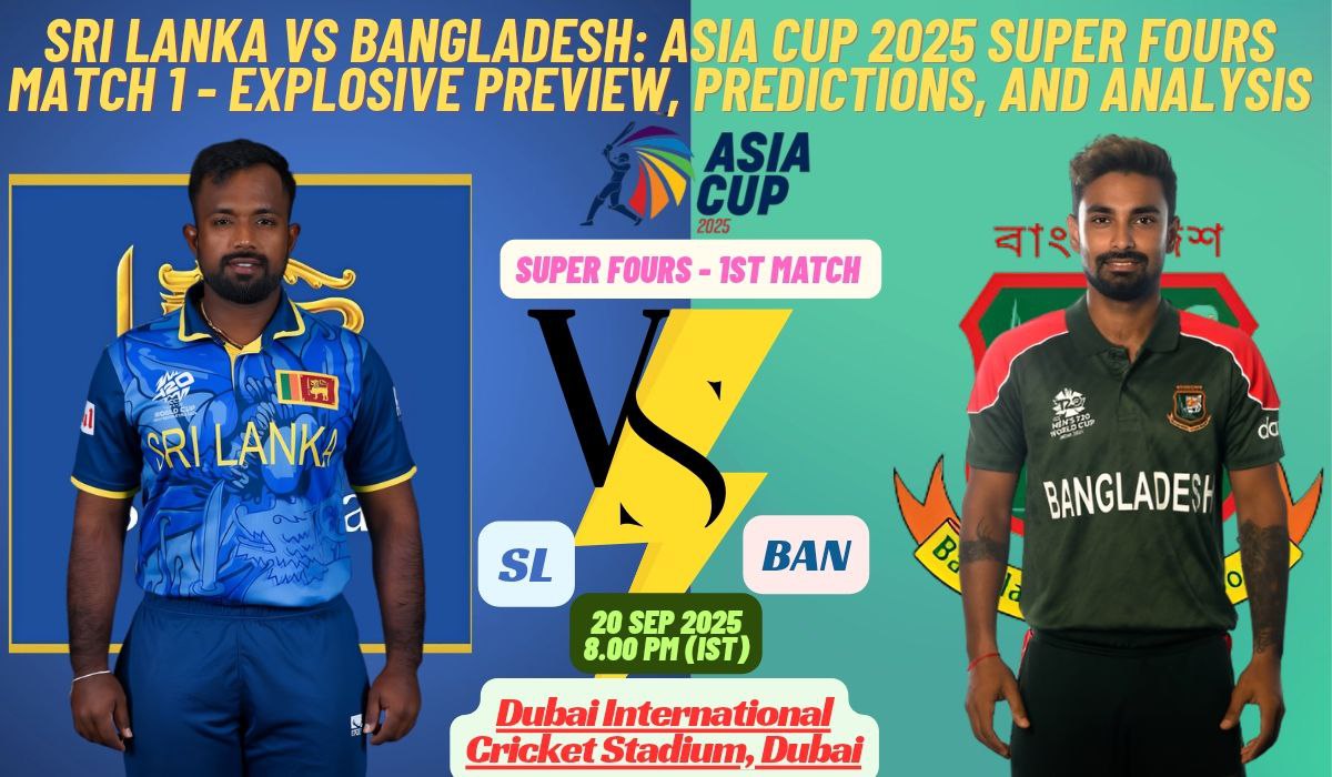 Sri Lanka vs Bangladesh: Asia Cup 2025 Super Fours Match 1 - Explosive Preview, Predictions, and Analysis