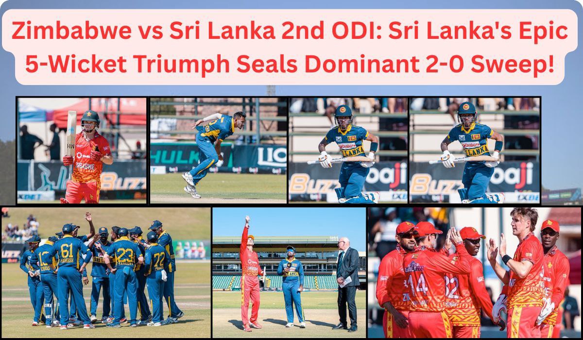 Zimbabwe vs Sri Lanka 2nd ODI: Sri Lanka's Epic 5-Wicket Triumph Seals Dominant 2-0 Sweep!