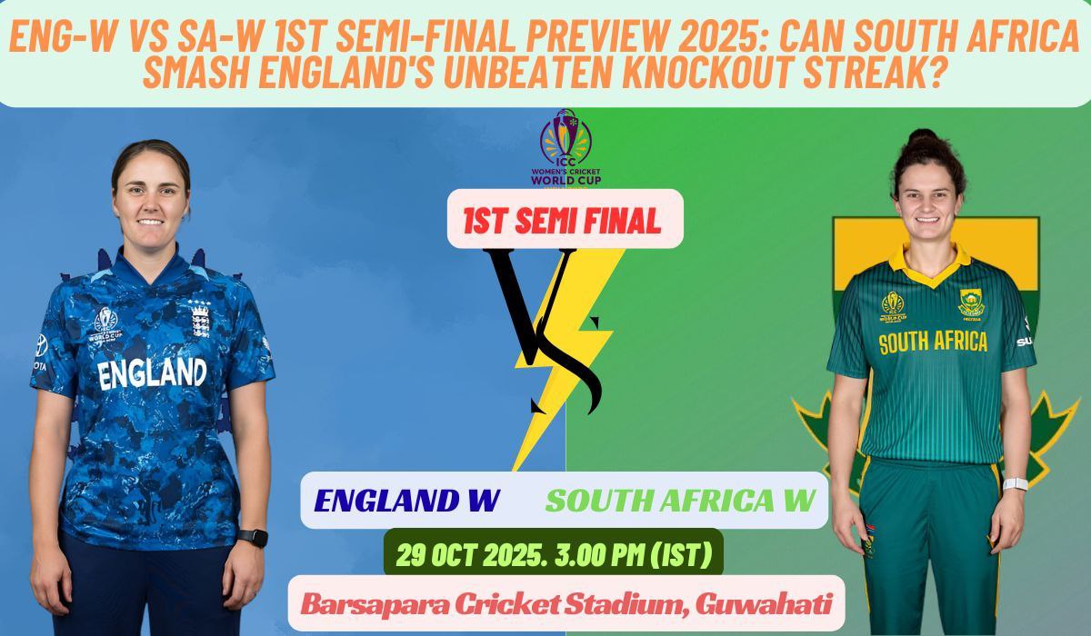 ENG-W vs SA-W 1st Semi-Final Preview 2025: Can South Africa Smash England's Unbeaten Knockout Streak?