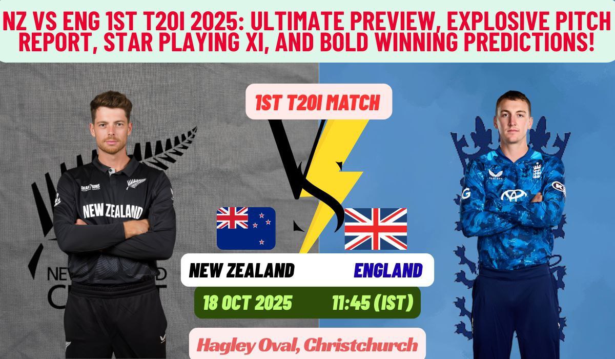 NZ vs ENG 1st T20I 2025: Ultimate Preview, Explosive Pitch Report, Star Playing XI, and Bold Winning Predictions!
