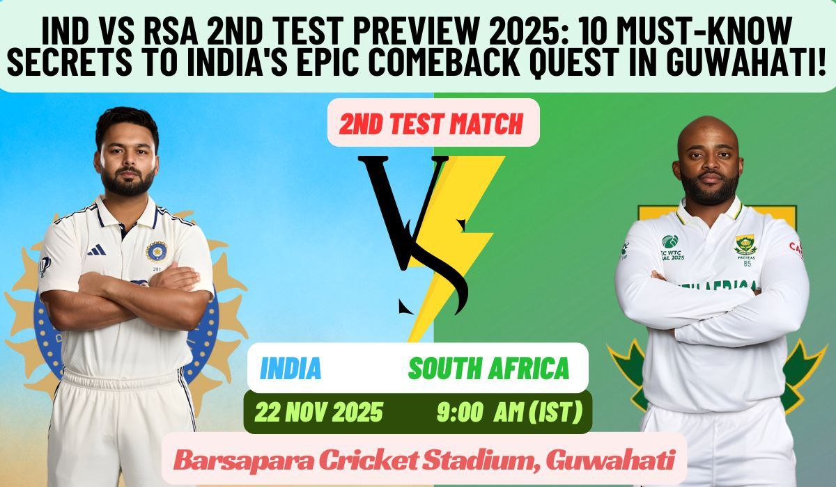 IND vs RSA 2nd Test Preview 2025: 10 Must-Know Secrets to India's Epic Comeback Quest in Guwahati!