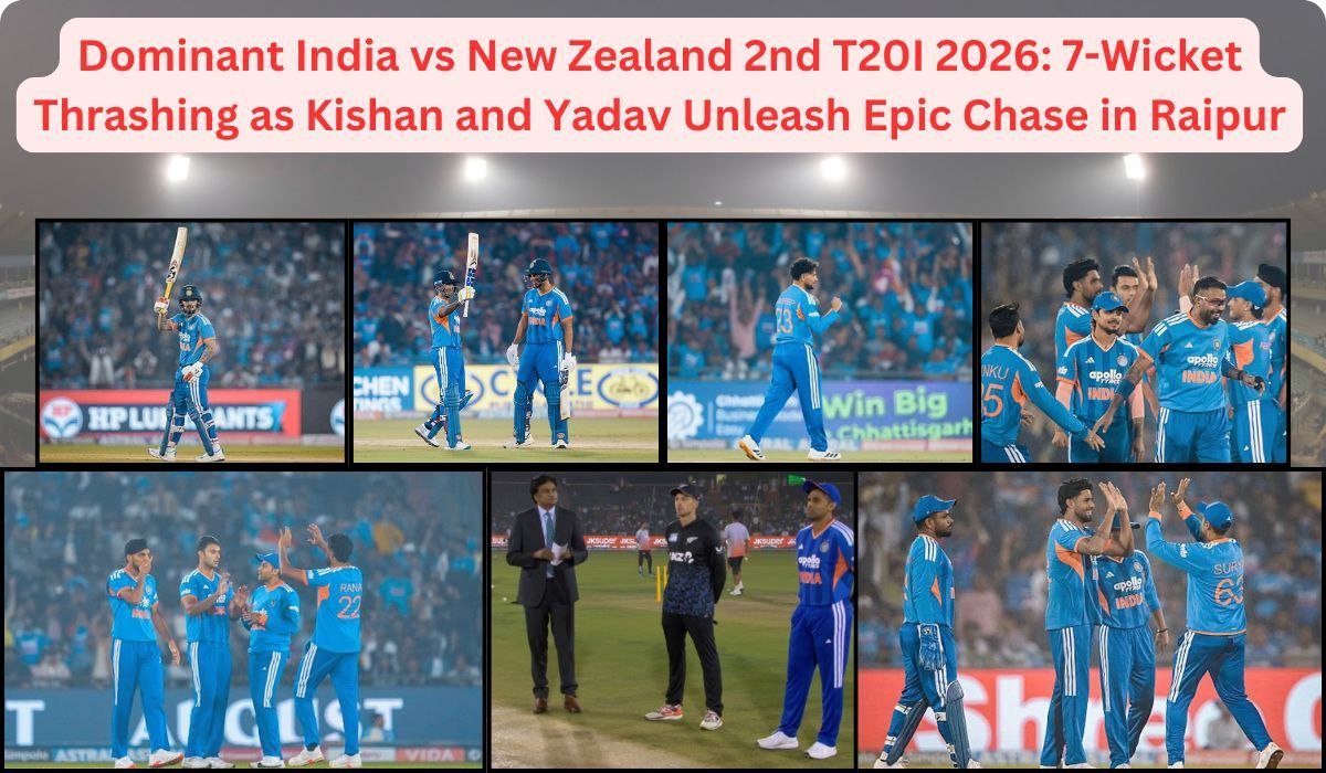 Dominant India vs New Zealand 2nd T20I 2026: 7-Wicket Thrashing as Kishan and Yadav Unleash Epic Chase in Raipur