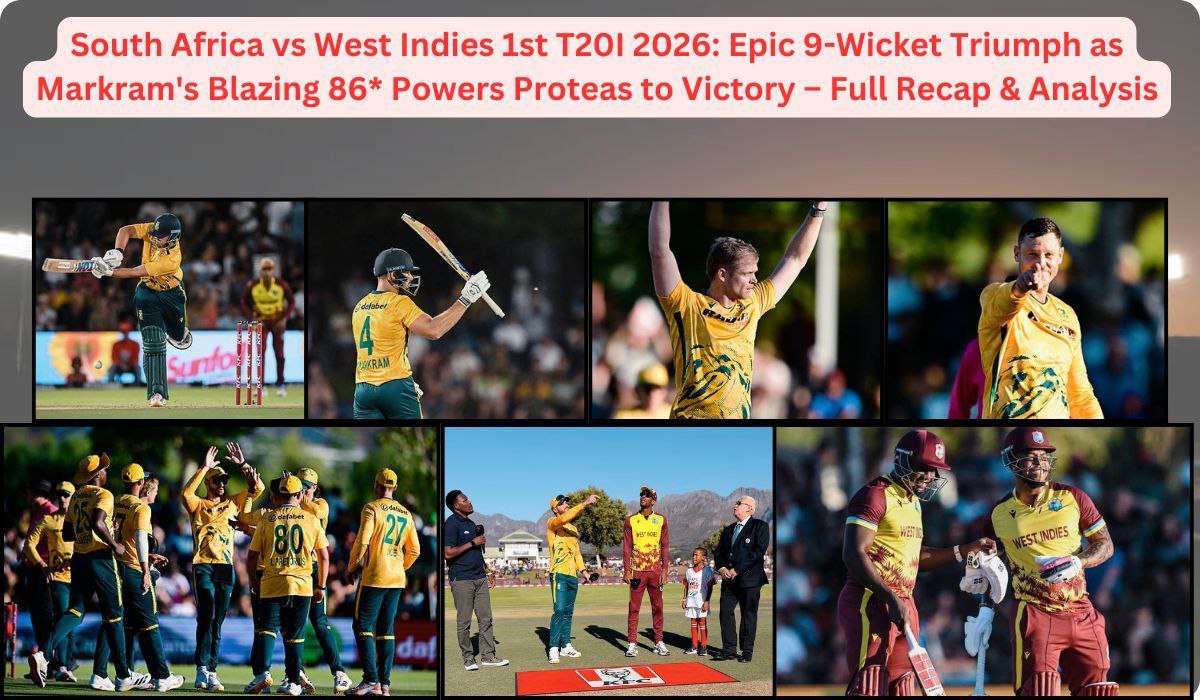 South Africa Vs West Indies 1st T20I 2026: Match Report & Analysis
