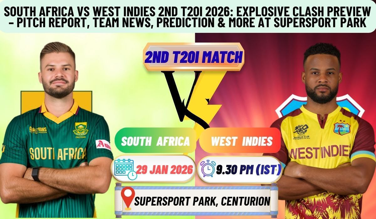South Africa Vs West Indies 2nd T20I 2026: Explosive Preview, Pitch Report & Prediction At Centurion